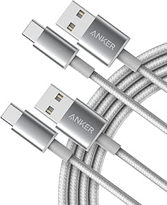 Anker USB C Charger Cable, 2-Pack 10 ft (3 m) USB to USB C, USB A to USB C Braided Phone Charger Cable for iPhone 17/16/15, iPad Pro, Samsung Galaxy, and More