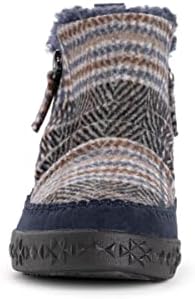 MUK LUKS Women's Street Richmond Boots, Navy Plaid, 11 | Image 1