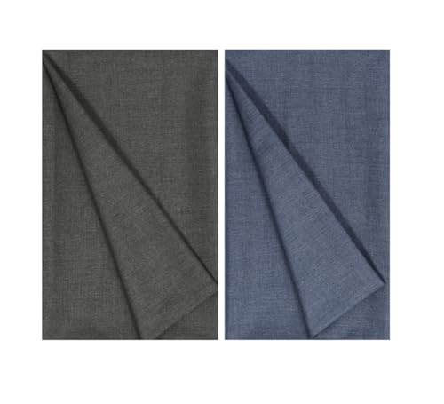 Image of Abhi Fashion Men's Cotton Formal Unstitched Combo Trouser Fabric For Men (Pack Of 2)