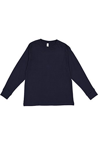 Image of LAT Youth 100% Cotton Jersey Crew Neck Long Sleeve Tee (6201)