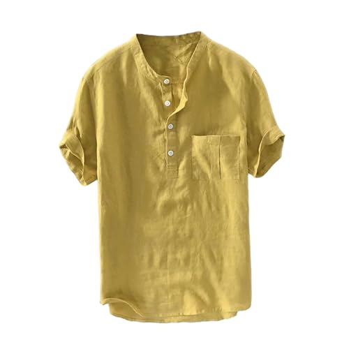 Chemise de plage respirante en lin et coton pour homme contre la chaleur