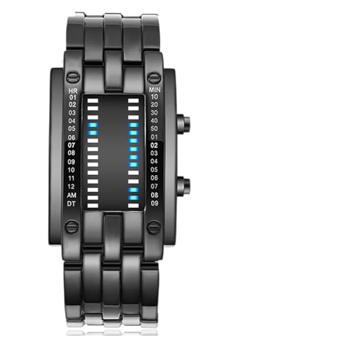 AKLOSIPY �j���Ə����̂��߂̖����I�ȃo�C�i�� �u���[ LED �f�W�^�����v - ���j�[�N�Ȏ��ԕ\��������� �f�U�C��