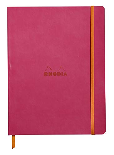 Cahier souple Rhodia 117512C Rhodiarama framboise 160 pages lignées 19x25