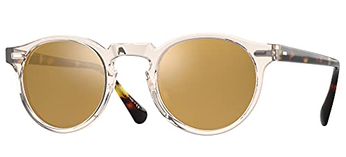 Oliver Peoples 5217 1485W4 Buff - Écaille Foncée Gregory Peck Sun Round Sunglasses Lens Category...