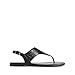 DREAM PAIRS Women's Rhinestone Casual Wear Cute Gladiator Flat Sandals Beach Dressy T-Strap Thong Sandals,Size 5,All Black,MEDINIE
