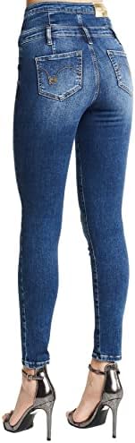 Denny Rose Jeans Donna Vita Alta con Strass. 111ND26013_00 Taglia EU/it 27  : Amazon.it: Abbigliamento