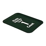 Restaurantware RW Base 12 x 16 Inch Fast Food Tray 1 Sturdy Cafeteria Lunch Tray - Lightweight No Slip Dark Green Plastic Serving Tray Rounded Corners For Restaurants Or Dinner Service