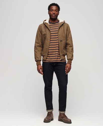 Superdry Para Hombre. M5011869A Cazadora BóMber Con Capucha Vintage Workwear MarróN (Xxl), Casual, PoliéSter - 5