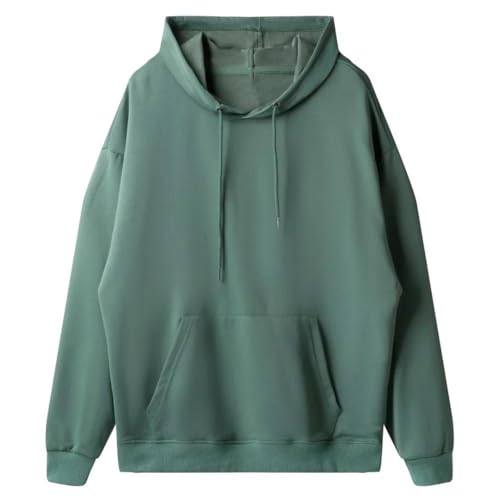 Mens Unlined Hooded Polyester Solid Pullover Plus Size Street Regular Sleeve Sweatshirt3