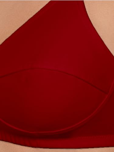 Image of Daisy DEE Women's Cotton Seamed Non-Wired Regular Straps Full Coverage Non-Padded Bra - NSHTL
