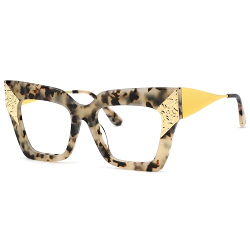 Image of Zeelool Retro Oversized Square Blue Light Blocking Glasses ZJGA652634-01B Tortoise