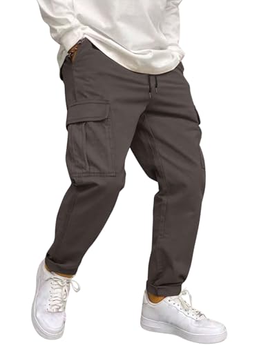 Image of Leriya Fashion Men's Cargo Pants | 4 Pocket Cotton Cargo Joggers for Men | Loose Fit Stylish Pant with Pockets | Casual Baggy Trousers & Streetwear Lower