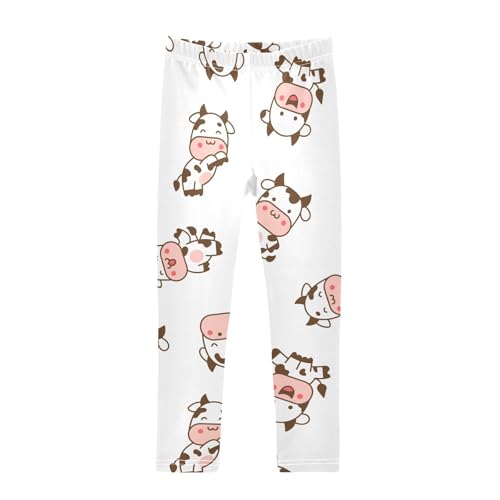 Beautiful Cow Girls Leggings,Workout Leggings for Girls Toddler Athletic Legging Size for 3-10T