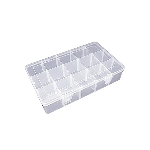 Loolee Transparent Box Storage Display Collection With Adjustable Dividers Containers 15/28/36 Grids