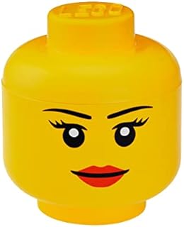 Lego Girl Storage Head, Geel, 0.24 x 0.24 x 0.27 cm