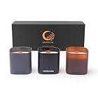 MystiLune Signature Collection – Set de 3 Velas Aromáticas con Mecha de Madera | Amber Seduction, Red Teakwood y Champagne | Cera Vegana Soja y Carnauba | Regalos Originales para Mujer | Aromaterapia