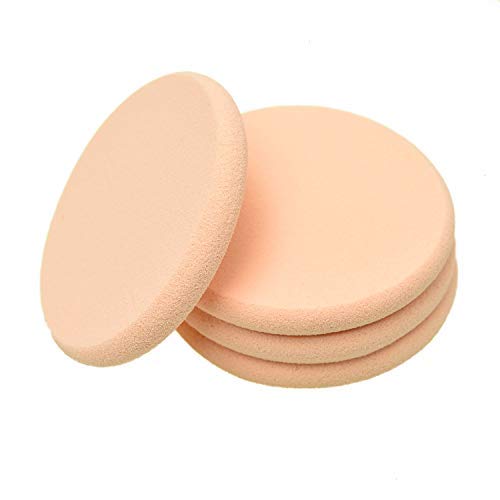 Monrocco 12PC/Set Women's Round Soft Makeup Beauty Eye Face Foundation Blender Facial Smooth Powder Puff Cosmetics Blush Applicators Sponges Use for Dry and Wet