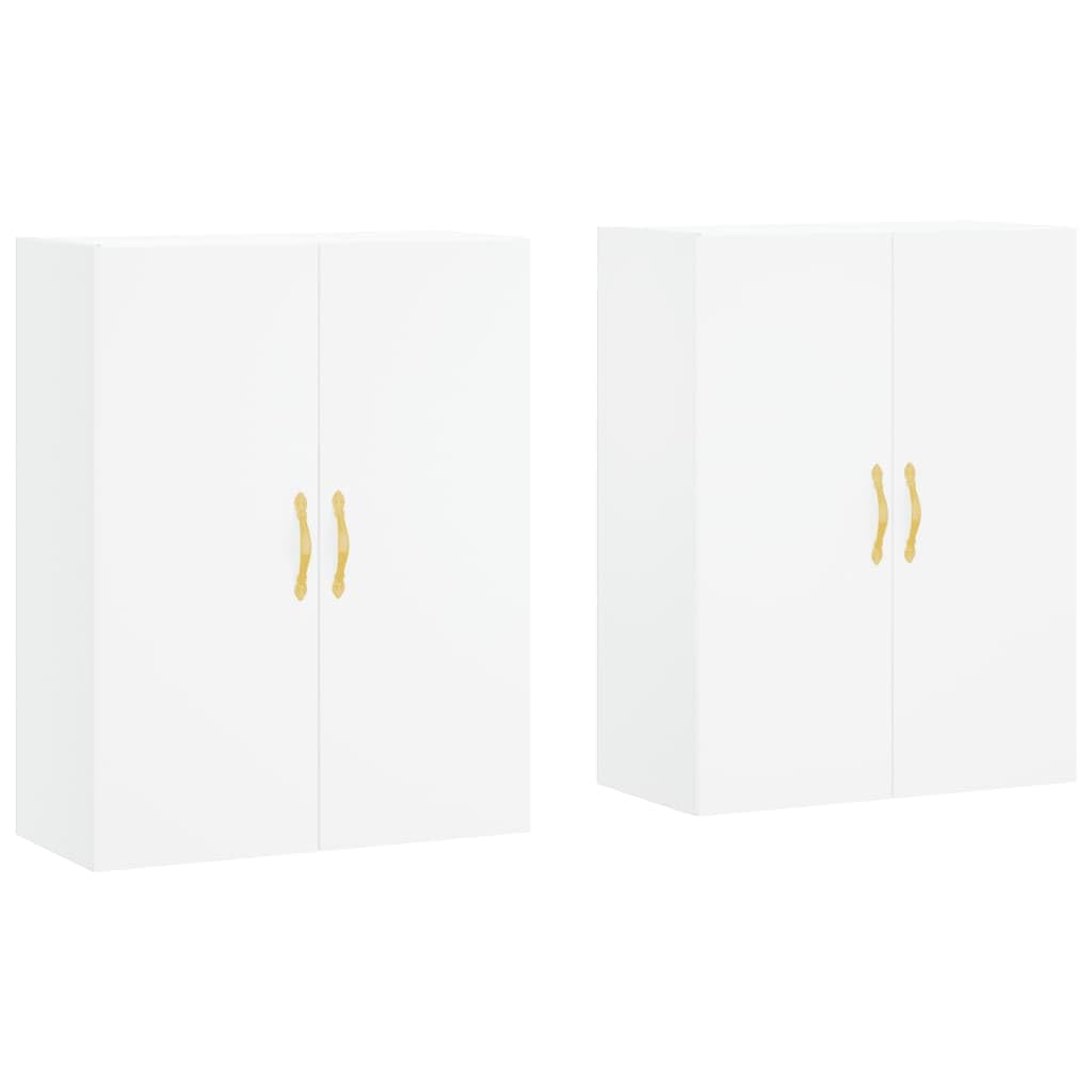 Juego de 2 armarios de pared, 69,5 x 34 x 90 cm, color blanco