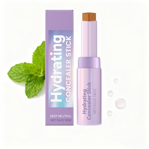 Concealer Stick,Full Coverage Foundation Makeup Stick,Long Lasting Waterproof & Natural Finish, Concealers Pencil for Mature Skin,Tinted Moisturiser & White Foundation for Pale Skin,Deep Neutral