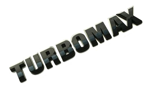 Image of Pair Set New Hood Letter Emblems 3D Nameplate Logo Compatible with 2024-2025 Silverado /Colorado Turbo-max Badge 85079242 (Glossy Black)