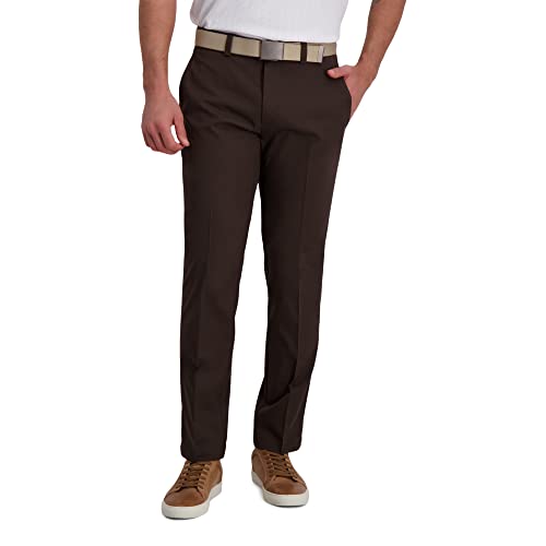 Image of Haggar Men's Cool Right Performance Flex Straight Fit Flat Front Pant