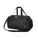 Waterproof Gym Bag Duffle Bag with Wet Pockets and Shoe Compartment,Durable Sports Holdall Bags Travel Bag for Women Man(Black,40L)
