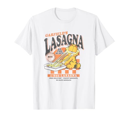 Garfield Vintage by The Slice Garfield's Lasagna Poster T-Shirt