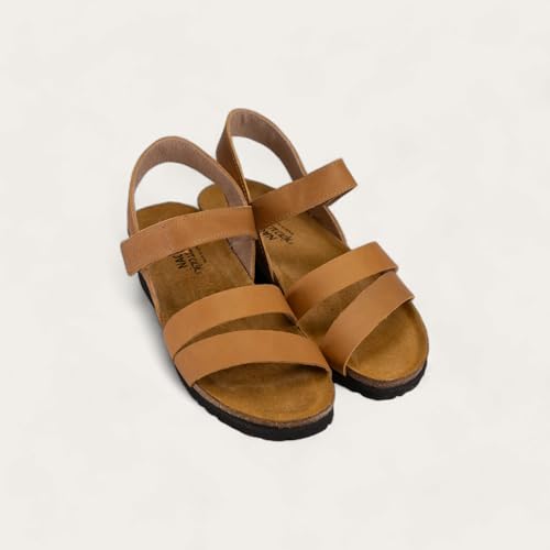 Image of NAOT Kayla Women's Sandals - Supportive 3-Strap Design with Backstrap, Cork & Latex Footbed - Arch Support - Travel-Friendly Comfortable Walking Sandals for All-Day Wear