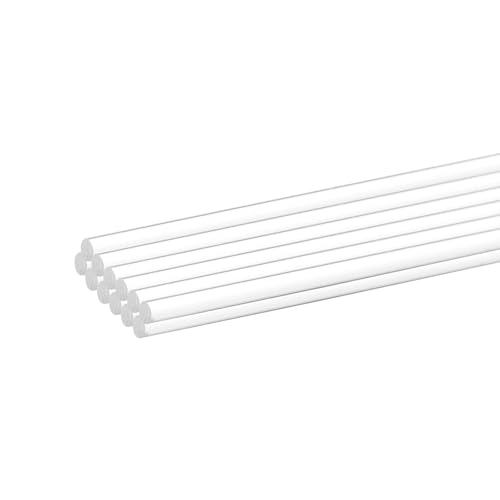 Image of MECCANIXITY 12pcs Acrylic Round Rods 5 /64 inch x 12 inch Clear Acrylic Dowel Rods Sticks Plastic Sticks Strip for DIY Crafts Lighting Gardening Decoration - 2mm x 300mm