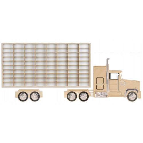 ArtTwist Vitrine pour Collection avec 80 Compartiments | Armoire Vitrine Murale 78,5cm x 40cm x 4cm pour Hot Wheels ou Matchbox | Etagere Figurine (Camion...