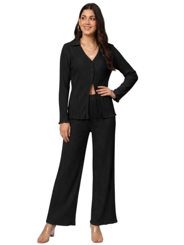 Image of GRECIILOOKS Co ord Set Women Stylish | Dress for Woman | Women's Summer Cord Set | Trendy Poly Cotton Pajama Set | Full Sleeve Beach & Resort Outfits
