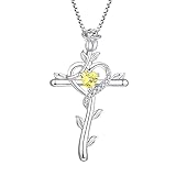 Caractéristiques uniques：le collier croix rosa représente l'amour éternel et la foi éternelle
