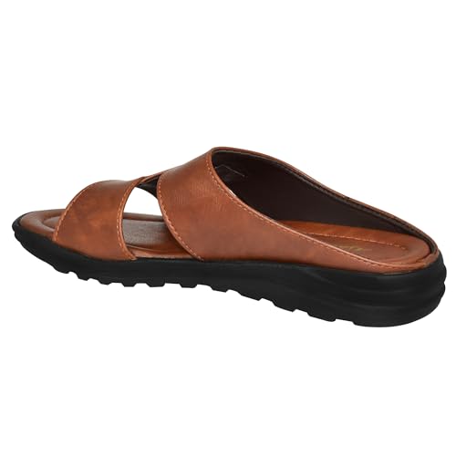 Image of AJANTA Men's Sandals for Men | Casual Walking Office Outdoor Sandals | Lightweight Comfortable Slip-On Footwear for Men | Anti-Skid Travel Daily Wear Open Toe Summer Sandals for Men
