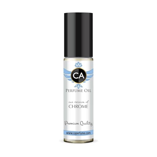 CA Perfume Impression of Chrome for Men Eau De Parfum Citrus Aromatic Scent Long Lasting Cologne for Men Travel Size TSA Ready for Day and Night Wear 0.33 Fl Oz 10ml