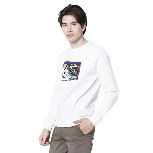 Image of Red Tape Men Cotton Blend Round Neck Sweatshirt