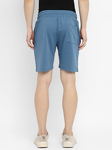 Image of Alan Jones Clothing Men's Casual Bermuda Shorts | French Terry | Placement Print | Regular Fit | Side Pockets | Drawstring Waist | Lounge & Summer Wear