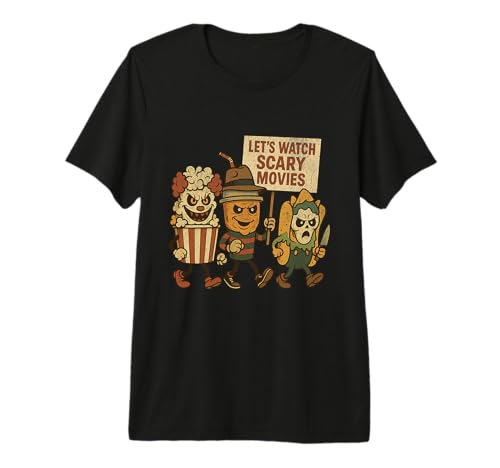 Funny Halloween Let's Watch Scary Movies Horror Fan Premium Tri-Blend