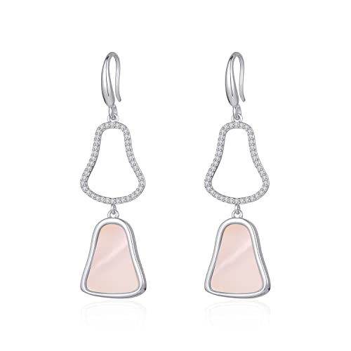Bijoux dames coquille symétrique suspendue boucles d'oreilles nacre tendance