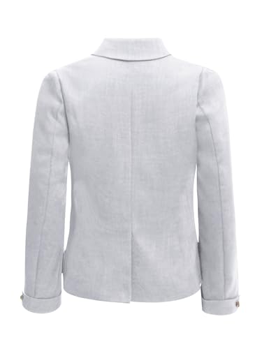 Kids Girls Blazer Lapel Collar Long Sleeve Top Formal Suit Jacket School Uniform Blazer Jackets Outerwear4