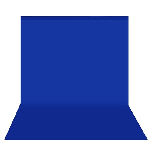 Image of HomeArt 8x9 Feet Navy Blue Backdrop for Decoration, Photography, Chroma Key Virtual Background Sheet for Photography Zoom Meeting, Cloth Curtain for Video Studio Streaming Gaming Photoshoot