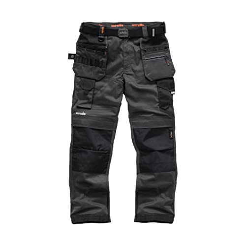 Scruffs Mens Pro Flex Holster Workwear Trousers, Graphite, 32W UK