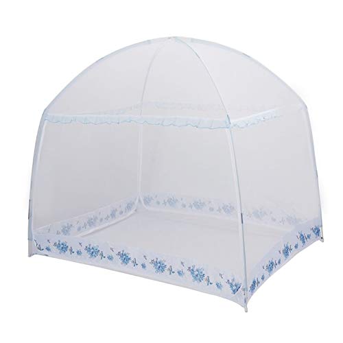Moustiquaire dôme mongol lit simple avec filet pliable élastique haute densité