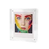 BBEST アクリルフォトフレーム instax SQUARE対応 1個入り マグネット付き 透明 クリア 縦横兼用 両面使用可能 写真立て フォトフレーム ギフト プレゼント 記念日 写真 展示 ディスプレイ おしゃれ PF-ISQ-1