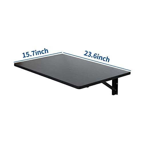 Zytty Folding Wall Desk, Wall Desk Fold Down Wall Mounted Desk For Small Space, Floating Desk (Black, Medium) #TOP2