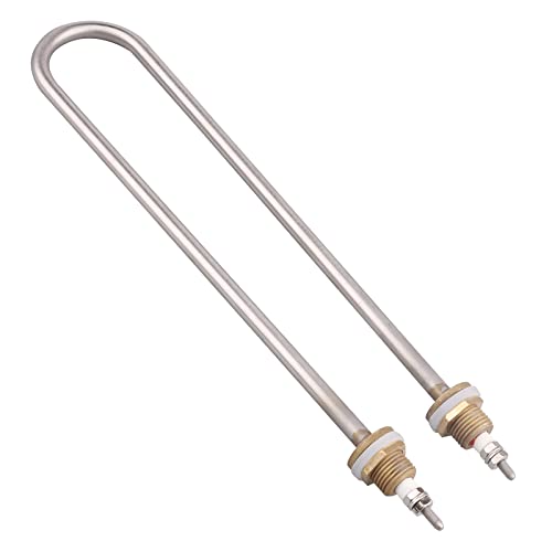 AIICIOO U Typ Heizelement Edelstahl rohrförmige Messing Flansch AC 220V 1000W Elektrische Wärme Rohr Kessel Heizung