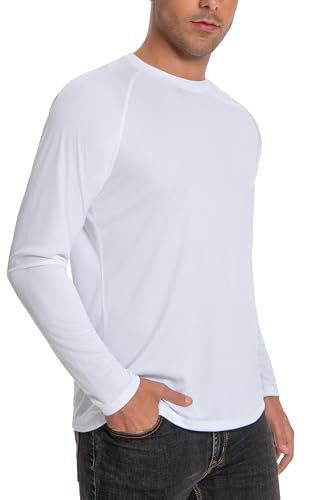 Men's Sun Protection Shirts UPF 50+ UV Long Sleeve Rash Guard Shirts Lightweight Quick Dry for Fishing Swimming Running2