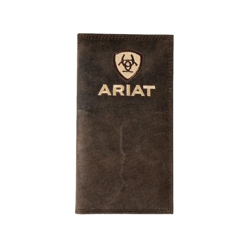 Portefeuille Western Rodeo Ariat Slim Fit en cuir marron véritable A3556502