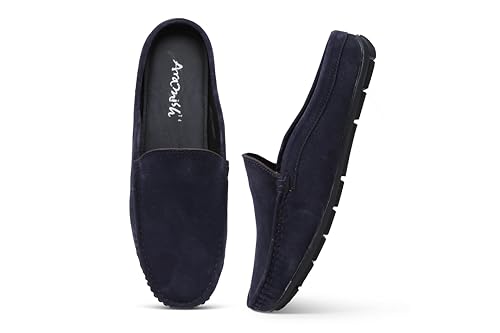 Image of ARAMISH Suede Half Loafers for Men | Men's Open Loafer Shoes