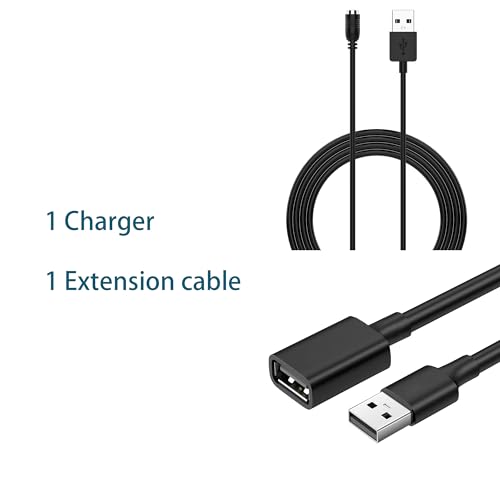 [6.5FT] Compatible for casio protrek wsd-f30 Smart Watch Extended Cable Charger and WSD-F10,WSD-F20, WSD-F30,pro-Trek F21 Charger (1charger+1cable)