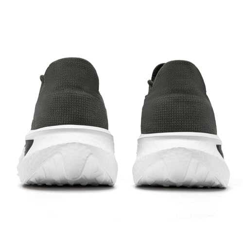 Image of DLWKIPV Running Shoes for Men Casual Slip on Tennis Walking Sneakers Lightweight Breathable Mesh Fashion Gym Athletic Sports Workout Non Slip Trainers Dark Gray W Size 10